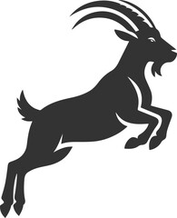 Silhouette of a goat animal vector