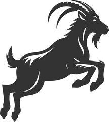 Silhouette of a goat animal vector
