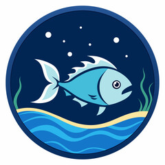 vector illustration of a fish
