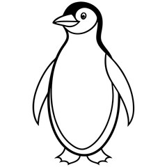 Penguin Outline Vector Illustration