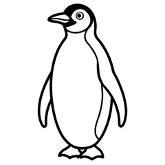 Penguin Outline Vector Illustration