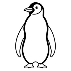 Penguin Outline Vector Illustration