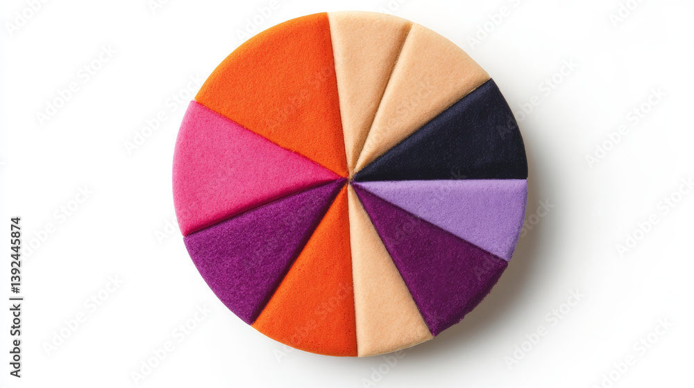 Aufkleber colorful pie chart representation of data analysis office environment graphic design informative vis