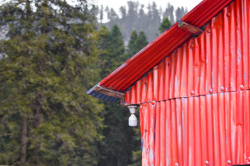 house on hill in Pakistan, rich people located on the hill,  of a village in mountains. Hill house path in nature, The natural beauty of mountains and rural areas in Yunnan Province