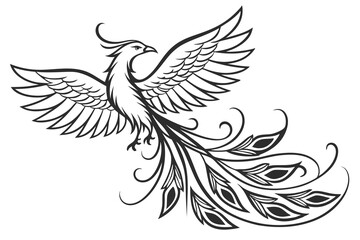 Fototapeta premium phoenix white background