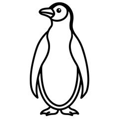 Penguin Outline Vector Illustration
