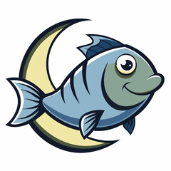 vector illustration of a fish