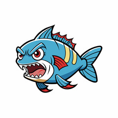Fototapeta premium vector illustration of cartoon shark