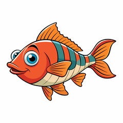 fish, sea, water, animal, aquarium, cartoon, vector, illustration, ocean, goldfish, tropical, nature, underwater, drawing, fishing, carp, aquatic, marine, pet, color, swimming, wildlife, life, fins, g