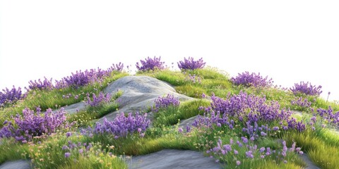 Obraz premium Landscape flowers lavender outdoors.