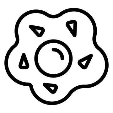 recommend clip art: Scrambled eggs line icon, cooking concept. Vector graphics. Fried eggs sign on white background, style mobile or design.