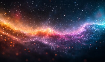 Fototapeta premium Cosmic Nebula Vibrant Galaxy Dust Starscape.
