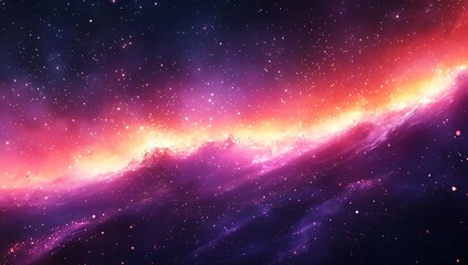 Fototapeta premium Cosmic Nebula Vibrant Galaxy with Stellar Dust, and Space Exploration.