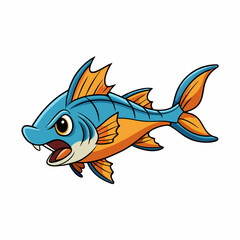 vector illustration of a fish
