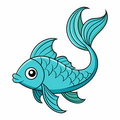 vector illustration of a fish