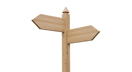 Isolated Wooden Signpost