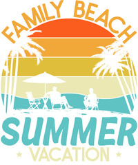 Family Beach Summer Vacation T-Shirt