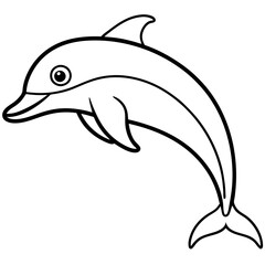 Single-Line Dolphin Illustration Vector