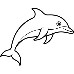 Single-Line Dolphin Illustration Vector