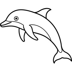 Single-Line Dolphin Illustration Vector