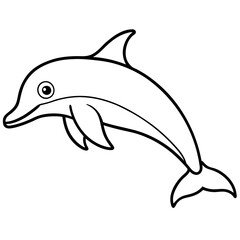 Single-Line Dolphin Illustration Vector