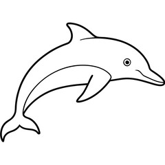 Single-Line Dolphin Illustration Vector