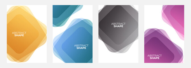 Set of abstract backgrounds with rhombus shapes for creative graphic design. Vibrant color gradients. Vector illustration.