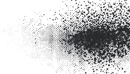 Black micro dust isolated on transparent background. Texture grunge background, sandstorm sand dust cloud flying small particles isolated in transparent background,  © Towhidul