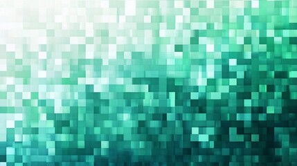 Fototapeta premium Gradient Pixel Mosaic: An Abstract Background with Teal and White Hues