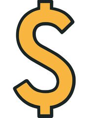 Naklejka premium Dollar Symbol Representing Currency and Wealth