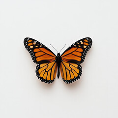 Fototapeta premium Monarch butterfly with vibrant orange wings