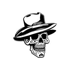 icon day of the dead hand draw black grey-34