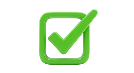 Isolated Green Check Box