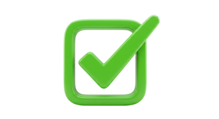 Isolated Green Check Box