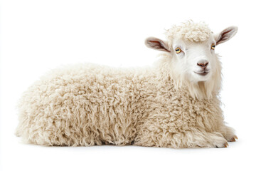 a sheep with a white face and long hair
