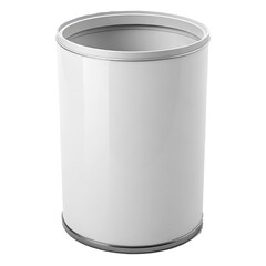 Cylindrical Tin Can with Closed Lid and Smooth Metallic Surface