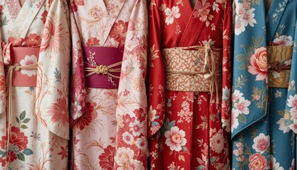 Floral Kimono Robes Vibrant Patterns And Textures