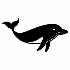 Stylized Whale Silhouette Vector Art