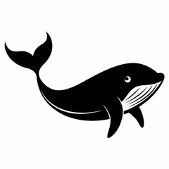 Stylized Whale Silhouette Vector Art