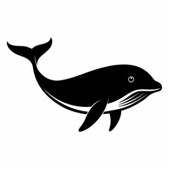 Stylized Whale Silhouette Vector Art
