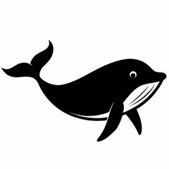 Stylized Whale Silhouette Vector Art