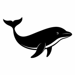 Stylized Whale Silhouette Vector Art