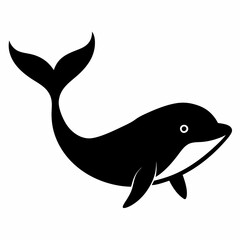 Stylized Whale Silhouette Vector Art