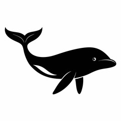 Stylized Whale Silhouette Vector Art