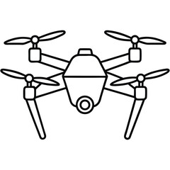 Drone Line Art Vector Illustration