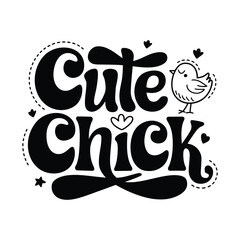 Cute Chick Illustration
