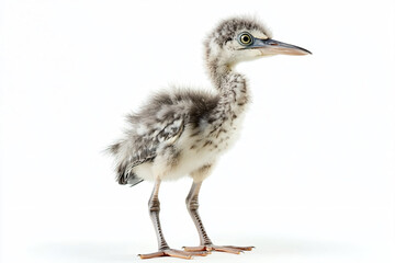 Fototapeta premium a baby bird standing on a white surface