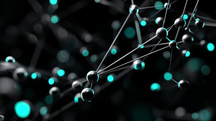 A dark background serves as the canvas for a glowing abstract network composed of intricate lines and dots, symbolizing the fusion of connectivity and advanced digital technology
