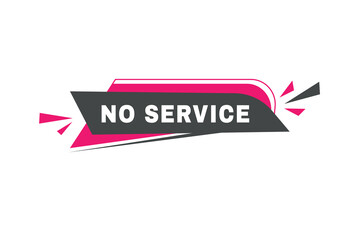 No service banner, vector icon label web element. Modern template for announcement design.