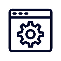 Gear Icon Representing Settings or Preferences Icon Design